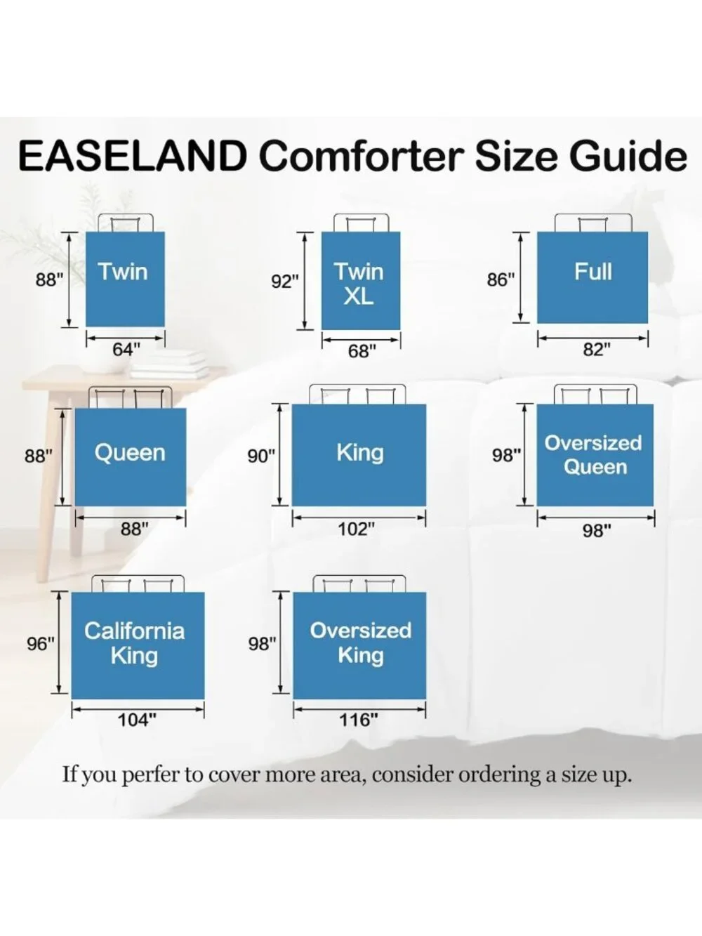 Cozy Aqua Queen Size Down Alternative Comforter, Soft & Warm, 88x88 Inches